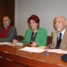 Rogelio Blanco, Victorina Alonso y Martín Martínez, ayer durante la inauguración.