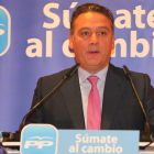 Alfredo Prada, durante su intervención ayer en la comida-mitin con Aznar.