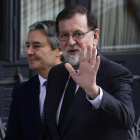 Mariano Rajoy, el viernes, llega al Congreso para la votación de la moción de censura.