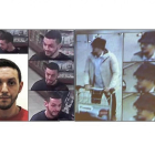 A la izquierda, Mohamed Abrini; a la derecha, el 'hombre del sombrero' en imágenes captadas por las cámaras de seguridad del aeropuerto de Bruselas.