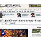 Captura de la web de 'The Wall Street Journal', con el artículo alusivo a España.