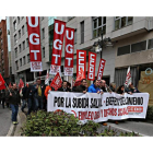 Los manifestantes bercianos recorrieron el centro de Ponferrada