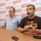 Vega, en primer término, ayer junto al secretario comarcal de Servicios a la Ciudadanía.
