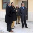 Martínez, Villaverde y Díez de Valdeón en la reciente visita a las obras
