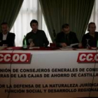 Ignacio Fernández, Ángel Hernández, José María Martínez y Jesús Olivar, ayer durante el congreso