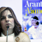 Arantxa Sánchez Vicario durante la presentación de su polémico libro de memorias en 2012.