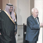 García-Margallo, junto al ministro de Exteriores de Kuwait, durante su encuentro de ayer en Madrid.