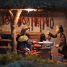 Una de las escenas del belén de Villamuñío.