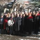 La asociación leonesa de capistas fue recibida con una pequeña nevada