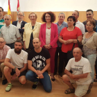 La alcaldesa Gloria Fernández Merayo tras la firma de los convenios. DL