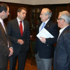 Neftalí Fernández, Carlos López Riesco, Jesús Encabo y Juan Elicio Fierro, en la Alcaldía.