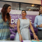 Lorena González, Eva María Arias y Pablo Fernández. ANA F. BARREDO