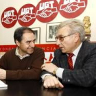 Arturo Fernández y Martín Manceñido en un momento de la reunión