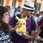 Encuentro de usuarios de Pokemon Go en Madrid, la semana pasada.