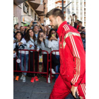 Gerard Piqué a su llegada al hotel de Logroño.