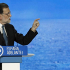 Mariano Rajoy, durante su intervención de este sábado en el congreso del PP.