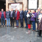 Autoridades asistentes al acto de ayer en Villafranca. M. MACÍAS