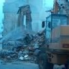 En la imagen, los escombros de los edificios derribados para desbloquear la LE-711