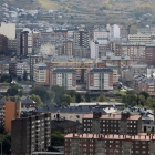 Vista panorámica de la ciudad de Ponferrada tomada desde el Barrio de la Rosaleda.