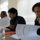 Lorenzo Carro, Miguel Hidalgo y Maribel Lorenzana durante una sesión plenaria