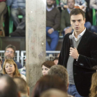 El secretario general del PSOE, Pedro Sánchez, participó ayer en un acto en Burgos.