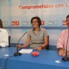 Lorenzo Martínez, Susana Travesí y Bernabé Martín, durante la rueda de prensa.