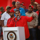 Nicolás Maduro, presidente de Venezuela en un evento en Carcas.