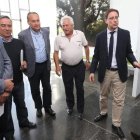 Jesús Courel, Alfonso Arias, Clemades Rodríguez y Enrique Sáiz, ayer en la Casa del Parque
