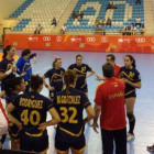 La Selección española ayer ante Eslovenia.