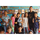 Los alumnnos han adornado el centro con motivos olímpicos. DL