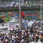 La manifestación de los «piqueteros» en Caracas fue detenida por la policía en el puente Pueyrredón