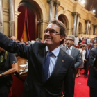 Artur Mas tras la finalización del debate en el Parlament.