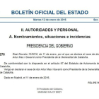 Decreto de cese de Artur Mas publicado en el BOE.