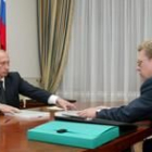 Vladimir Putin (izquierda), en la reunión que mantuvo ayer con su viceprimer ministro, Alexei Kudrin