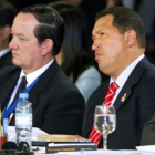 El ex embajador de Venezuela en Colombia junto a Chávez.