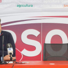 Tino Rodríguez, ayer en la sede del PSOE. OTERO PERANDONES
