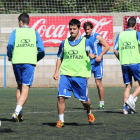 La Cultural durante el último entreno de la semana.