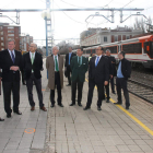 Catalá y Silván, ayer en la estación de Palencia durante su encuentro.