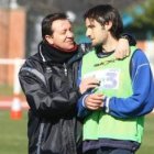 Iván Candela sorprendió ayer al entrenar con normalidad en el estadio Colomán Trabado.