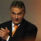 Viktor Orban, tras el anuncio del triunfo de Fidesz.