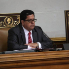 El vicepresidente del Parlamento, Edgar Zambrano, durante una sesion de la Asamblea Nacional.