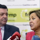 El director de Ordenación del Territorio y la alcaldesa de Zamora, ayer, atendiendo a los medios.