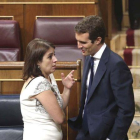 Adriana Lastra y Pablo Casado.