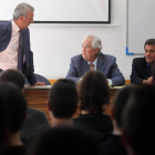 Alonso, Guillermo García y Reyero, ayer en el centro.