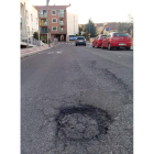 Uno de los baches en Pinilla. DL