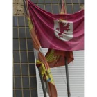 Bandera leonesista izada en el Colegio Teodoro Martínez Gadañón