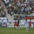 Arriaga, durante la pasada fase de ascenso de la Deportiva con la camiseta del Real Jaén.