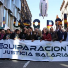 Manifestación por la equiparación salarial en Barcelona