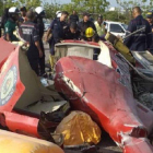 El helicóptero “El Patriota” se estrelló en el estacionamiento de la Plaza de Toros, en Maracaibo.