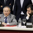 Emilio Álvarez Villazán e Ibán García del Blanco, en la rueda de prensa de ayer.